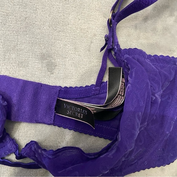 New! Victoria’s Secret Dream Angels Mesh Unlined Logo Demi Bra 10328 - Picture 6 of 9